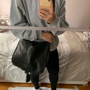 Ann Demeulemeester Black Leather Bag